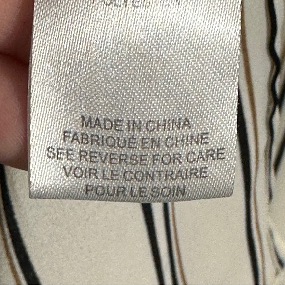 DR2 semi-sheer short sleeved tunic, size XL, polyester, stripe, office - Picture 11 of 11